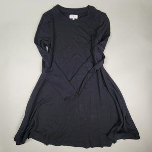 LOU & GREY Long Sleeve Black Dress - Size Small